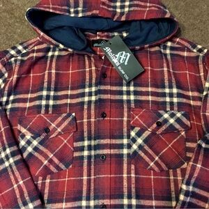 Molokai Surf Co Flannel Hooded Long Sleeve New XXL